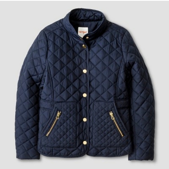 Cat & Jack navy quilted barn jacket sz XL - Picture 1 of 5